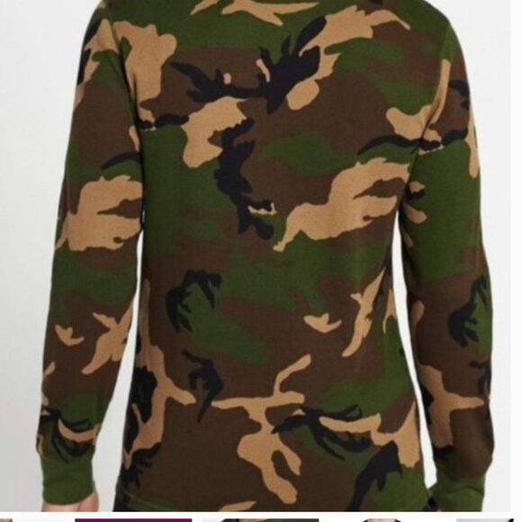 Polo Ralph Lauren Men's Camo Waffle-Knit Thermal Pajama Shirt in Medium - Picture 2 of 8